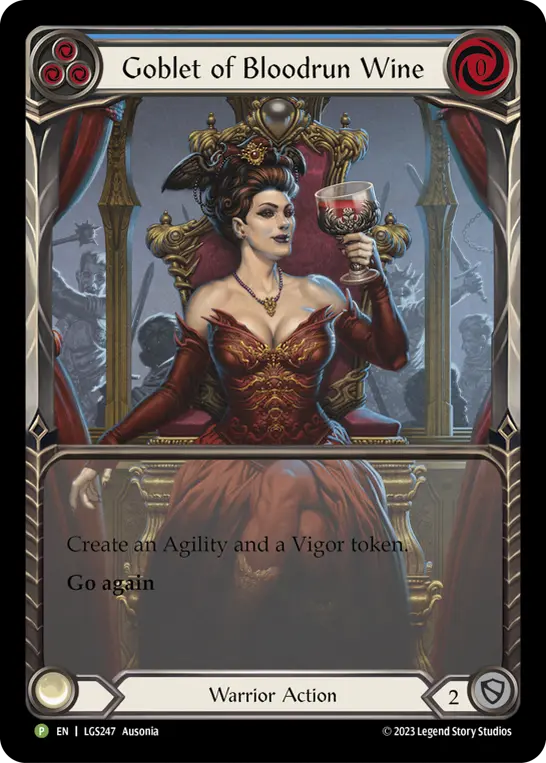 Goblet of Bloodrun Wine BLUE LGS247-RF - Armory - Season 12 - Flesh and blood card