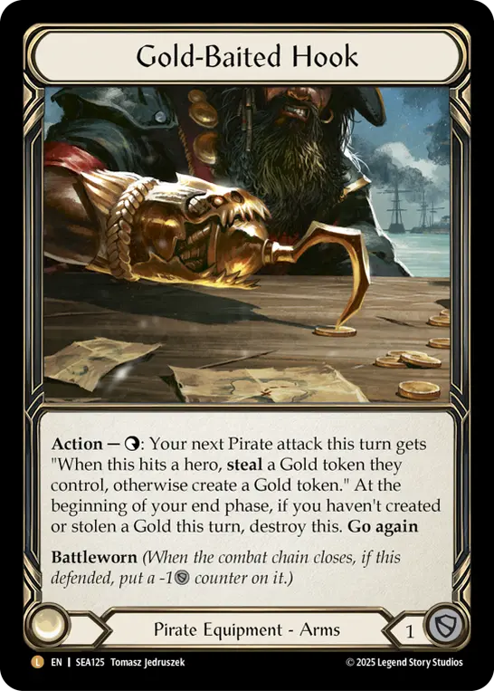 Gold-Baited Hook SEA125-TP - High Seas - Treasure Pack - Flesh and blood card