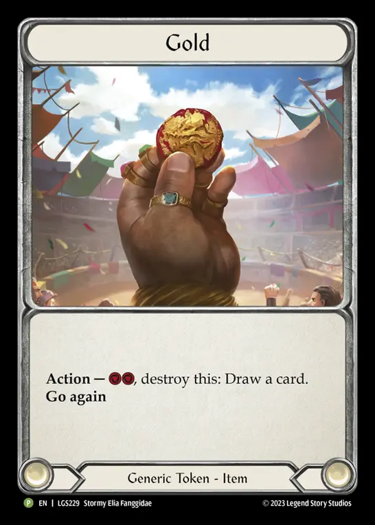 Gold LGS229-A - Pre-release - Heavy Hitters - Flesh and blood card