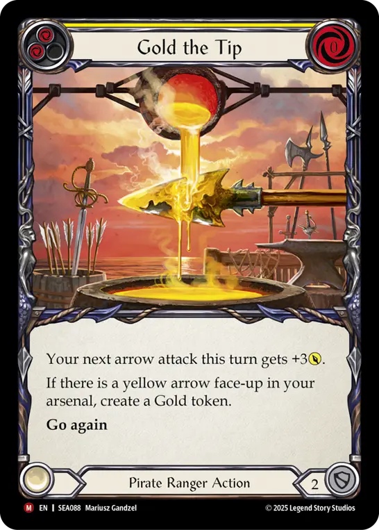 Gold the Tip YELLOW SEA088 - High Seas - Flesh and blood card