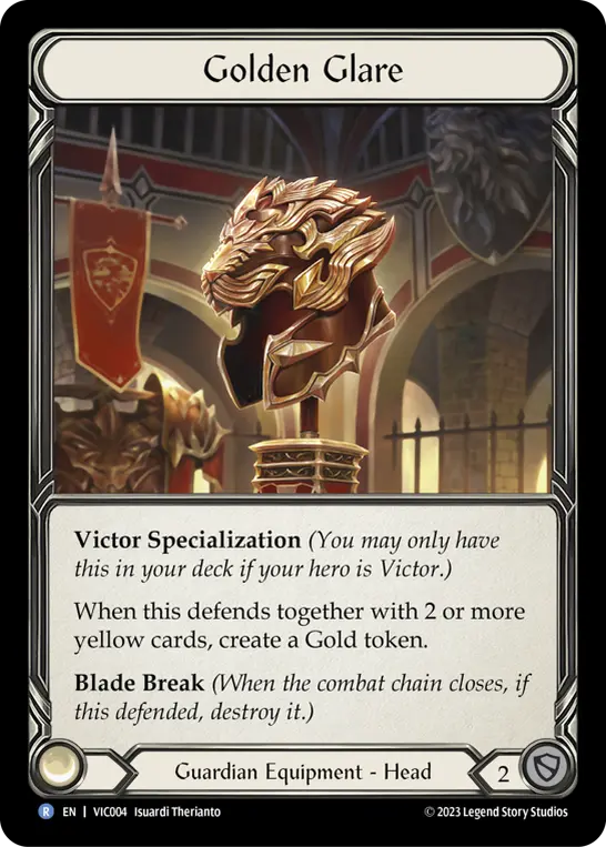 Golden Glare VIC004 - Victor - Heavy Hitters Blitz Deck - Flesh and blood card