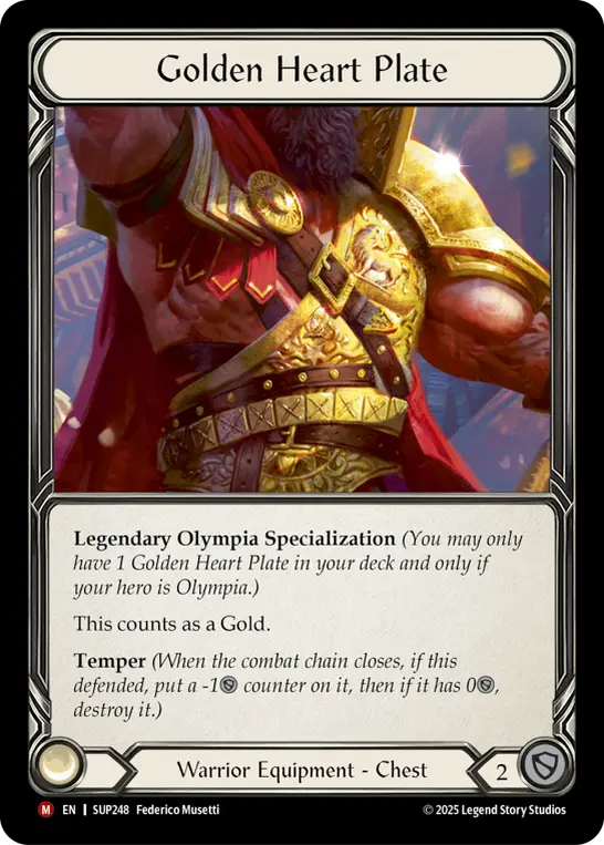 Golden Heart Plate SUP248 - Super Slam - Flesh and blood card