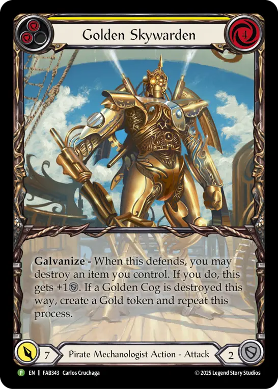 Golden Skywarden YELLOW FAB343-RF - Calling - High Seas - Flesh and blood card