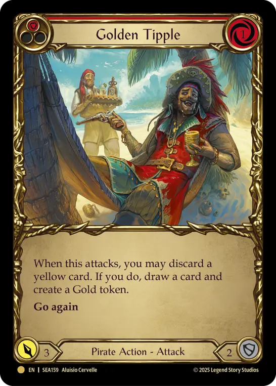 Golden Tipple RED SEA159-TP - High Seas - Treasure Pack - Flesh and blood card