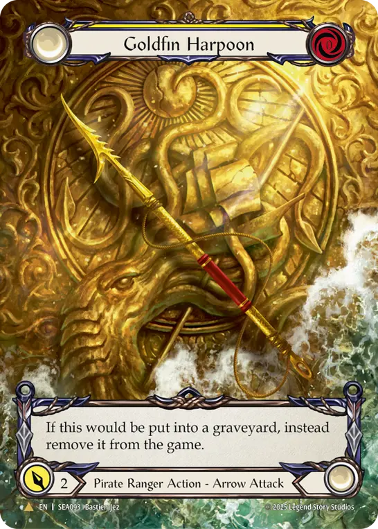 Goldfin Harpoon SEA093-TP - High Seas - Treasure Pack - Flesh and blood card