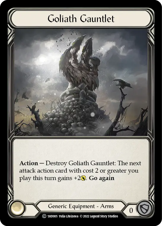 Goliath Gauntlet 1HD005 - Dash - Blitz Deck - Flesh and blood card