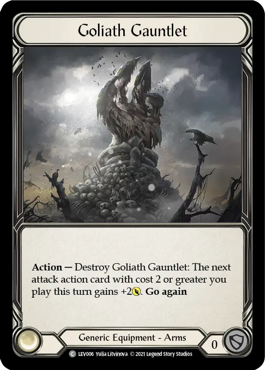 Goliath Gauntlet LEV006 - Levia - Blitz Deck - Flesh and blood card