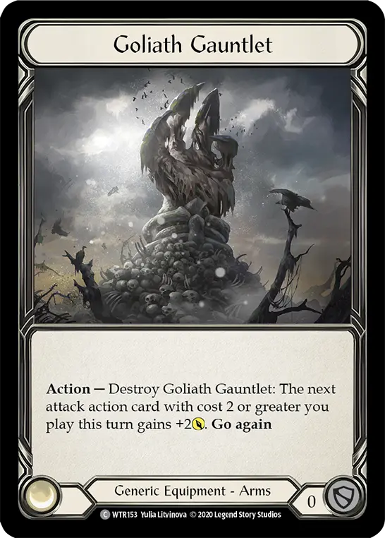 Goliath Gauntlet R-WTR153 - Welcome to Rathe - Unlimited Revised - Flesh and blood card