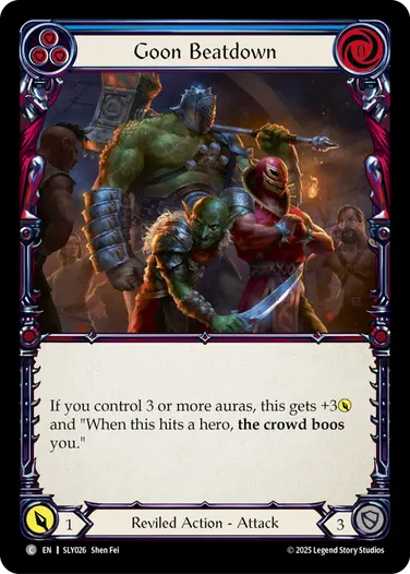 Goon Beatdown SLY026 - Silver Age Chapter 3 - Lyath Goldmane - Flesh and blood card