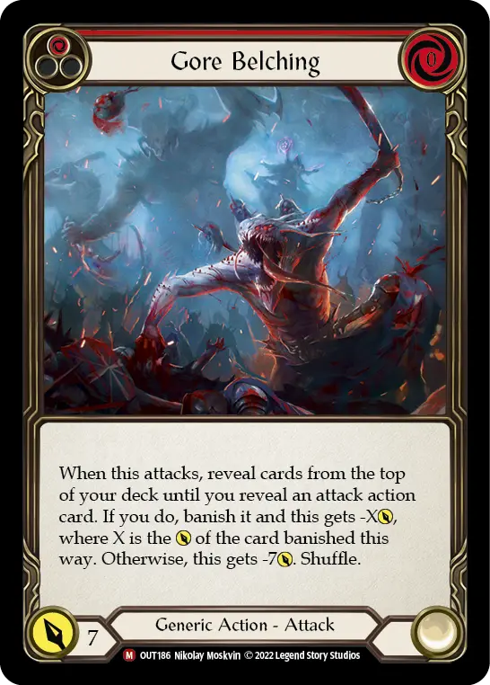Gore Belching RED OUT186 - Outsiders - Flesh and blood card
