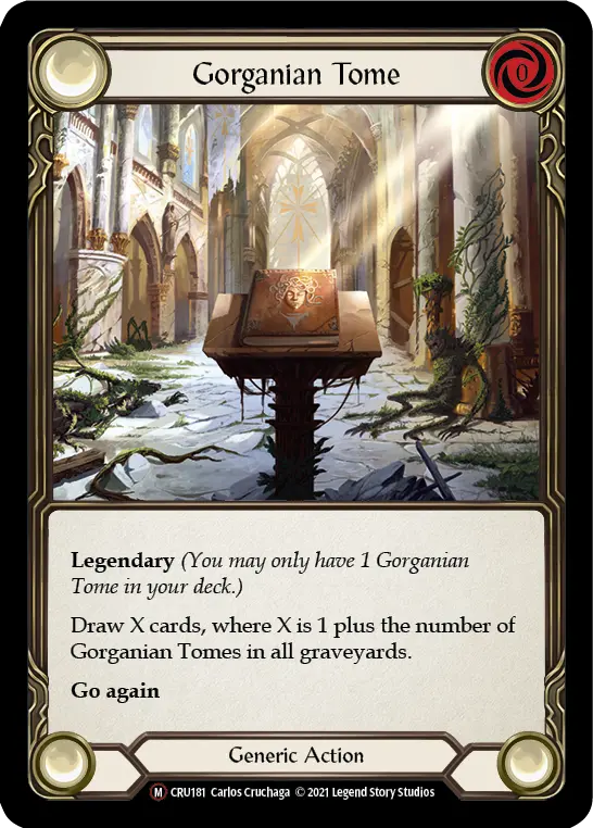 Gorganian Tome U-CRU181-RF - Crucible of War - Unlimited - Flesh and blood card