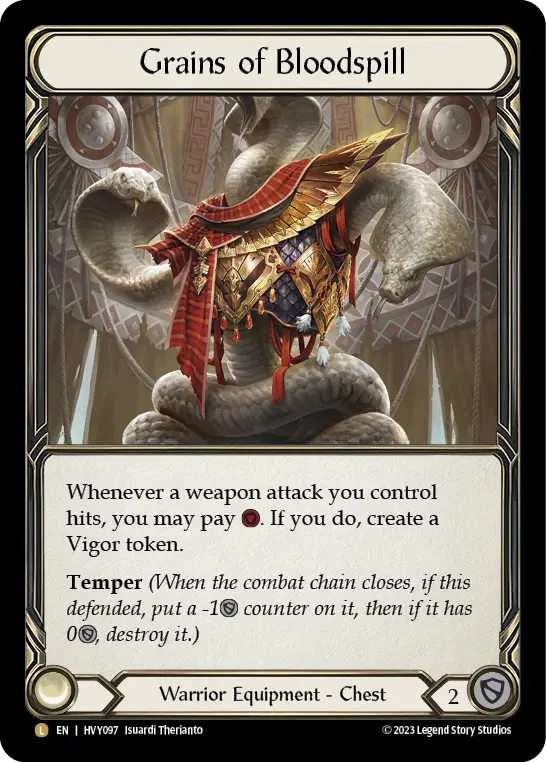 Grains of Bloodspill HVY097-RF - Heavy Hitters - Flesh and blood card