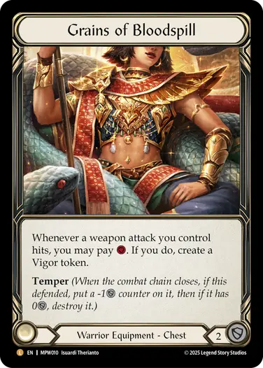 Grains of Bloodspill MPW010-RF - Mastery Pack Warrior - Flesh and blood card
