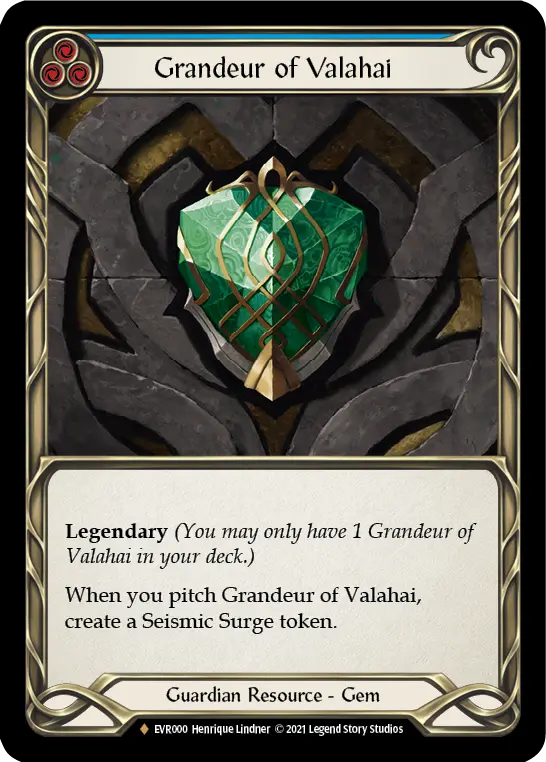 Grandeur of Valahai BLUE EVR000-CF - Everfest - Flesh and blood card