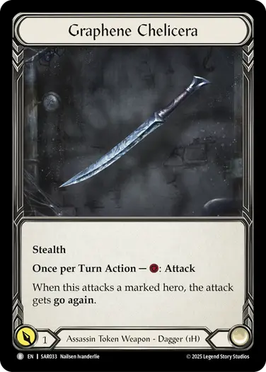 Graphene Chelicera SAR033 - Silver Age Chapter 2 - Arakni, Web of Deceit - Flesh and blood card