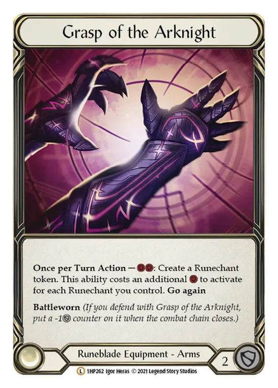 Grasp of the Arknight 1HP262 - History Pack 1 - Flesh and blood card