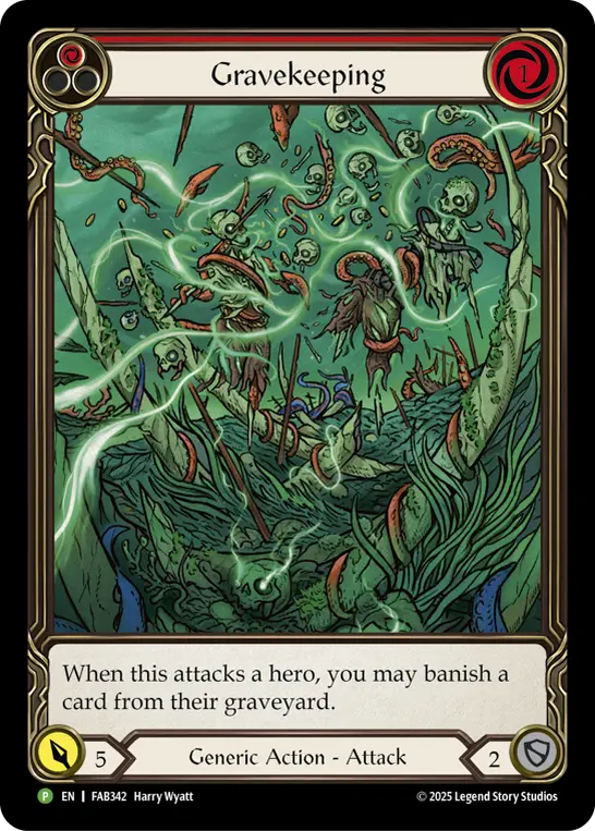Gravekeeping RED FAB342-RF - Calling - High Seas - Flesh and blood card