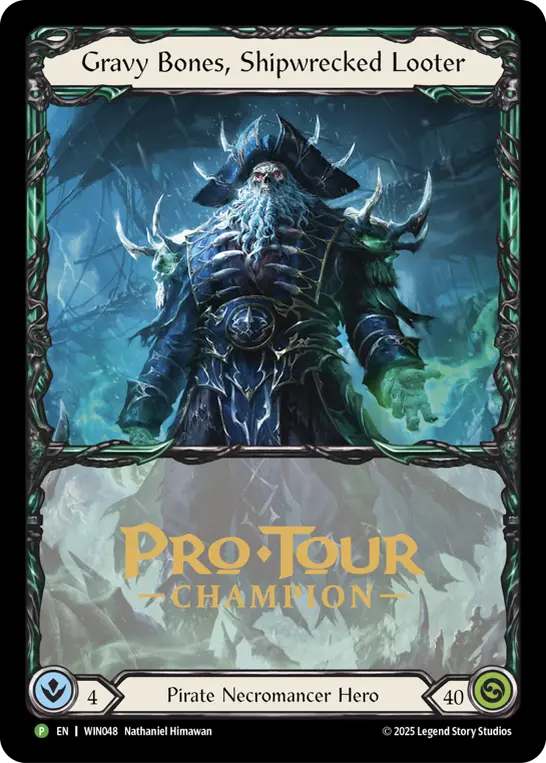 Gravy Bones, Shipwrecked Looter WIN048-CF - Pro Tour Champion Cards - High Seas - Flesh and blood card