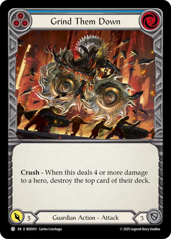 Grind Them Down BLUE BDD015 - Bravo Demo Deck - Flesh and blood card