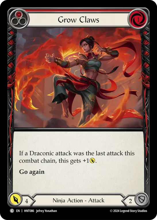 Grow Claws RED HNT086 - The Hunted - Flesh and blood card