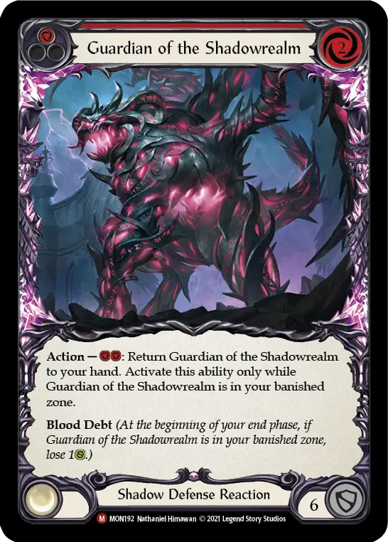 Guardian of the Shadowrealm RED MON192 - Monarch - Flesh and blood card