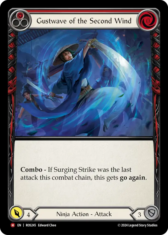 Gustwave of the Second Wind RED ROS245 - Rosetta - Flesh and blood card