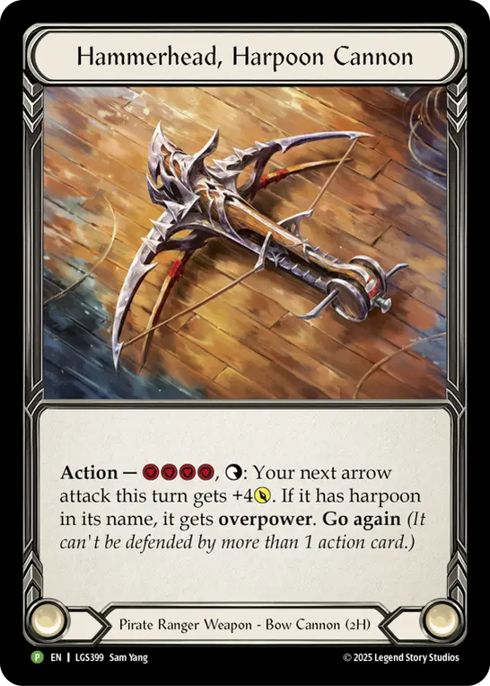 Hammerhead, Harpoon Cannon LGS399-RF - Pre-release - High Seas - Flesh and blood card