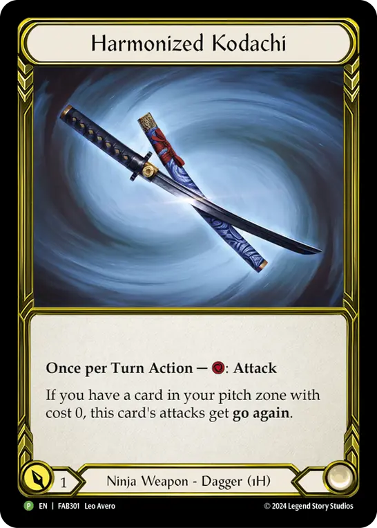 Harmonized Kodachi FAB301-GF - In-Store Qualifiers - The Hunted - Flesh and blood card