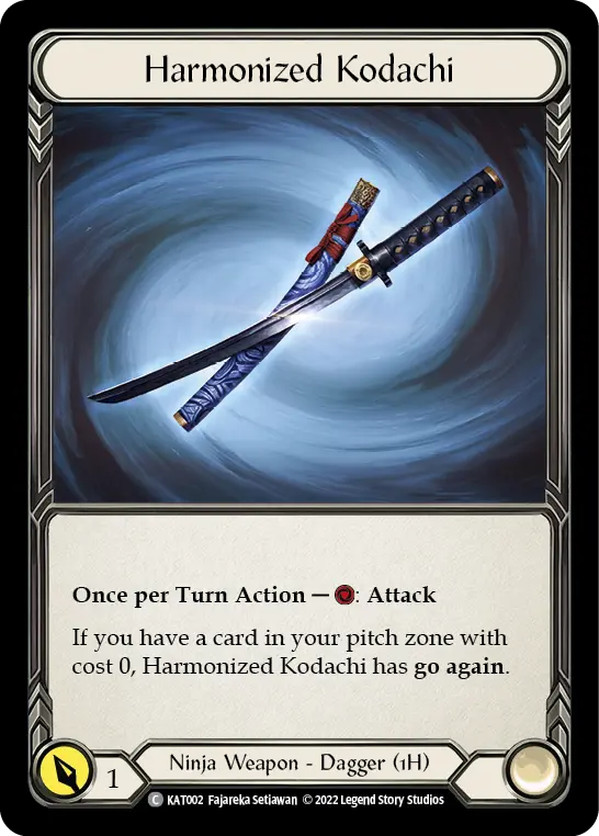 Harmonized Kodachi KAT002 - Katsu - Blitz Deck - Flesh and blood card