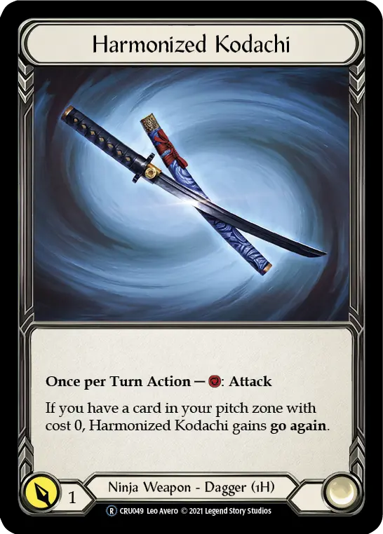 Harmonized Kodachi U-CRU049-RF - Crucible of War - Unlimited - Flesh and blood card