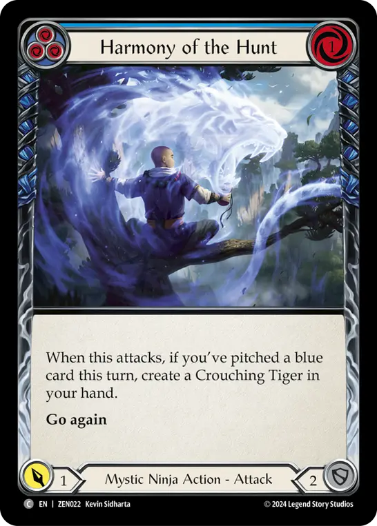Harmony of the Hunt BLUE ZEN022 - Zen - Blitz Deck - Flesh and blood card
