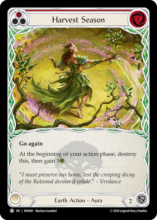 Harvest Season RED ROS061 - Rosetta - Flesh and blood card