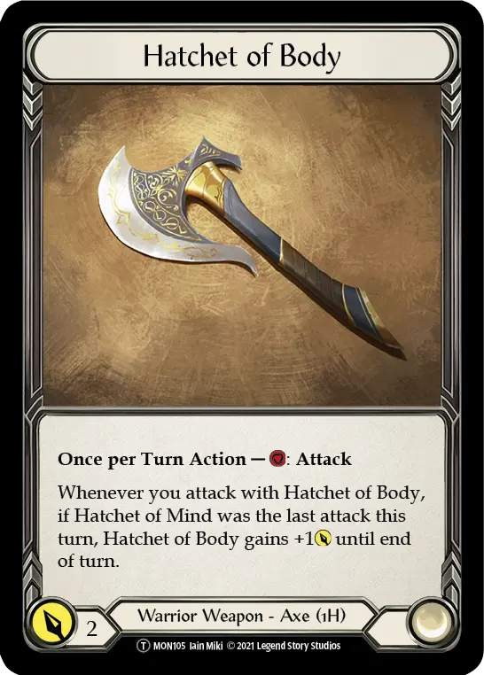 Hatchet of Body U-MON105 - Monarch - Unlimited - Flesh and blood card