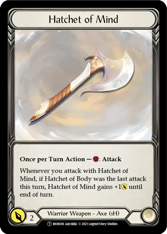 Hatchet of Mind U-MON106 - Monarch - Unlimited - Flesh and blood card