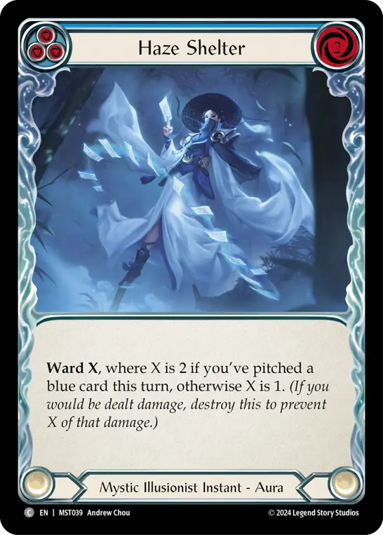 Haze Shelter BLUE MST039 - Part the Mistveil - Flesh and blood card