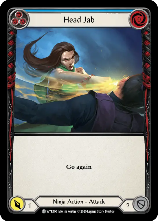 Head Jab BLUE U-WTR100-RF - Welcome to Rathe - Unlimited - Flesh and blood card