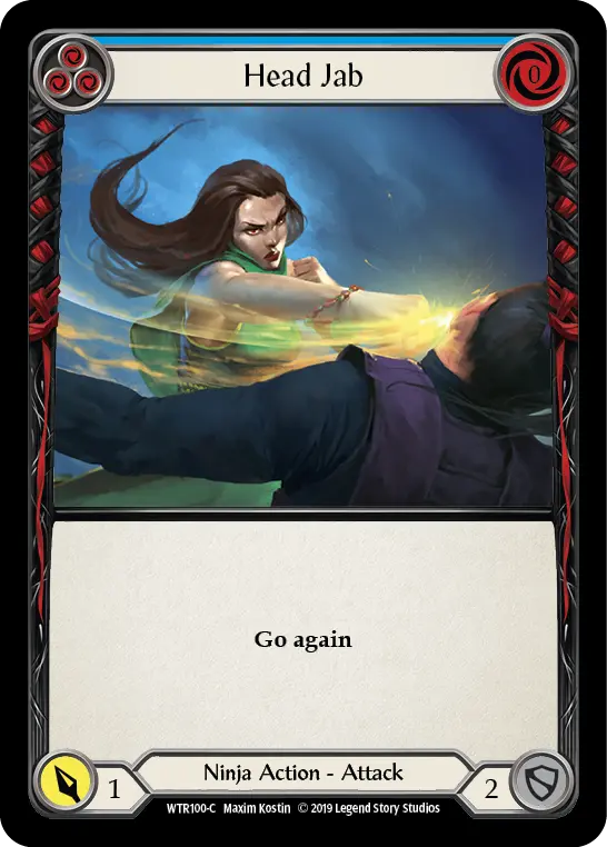 Head Jab BLUE WTR100 - Welcome to Rathe - Flesh and blood card