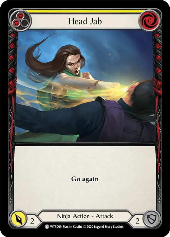 Head Jab YELLOW R-WTR099 - Welcome to Rathe - Unlimited Revised - Flesh and blood card