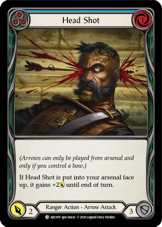 Head Shot BLUE U-ARC059-RF - Arcane Rising - Unlimited - Flesh and blood card