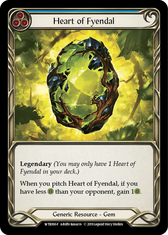 Heart of Fyendal BLUE WTR000-CF - Welcome to Rathe - Flesh and blood card