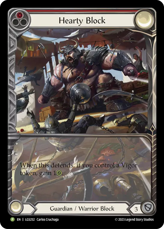 Hearty Block RED LGS252-RF - Armory - Season 12 - Flesh and blood card