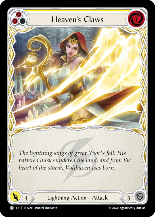 Heaven's Claws YELLOW ROS096 - Rosetta - Flesh and blood card