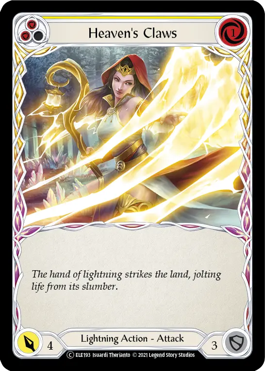 Heaven's Claws YELLOW U-ELE193-RF - Tales of Aria - Unlimited - Flesh and blood card