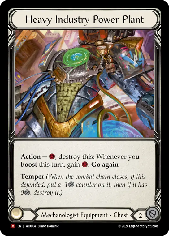 Heavy Industry Power Plant AIO004-RF - Armory Deck - Dash I/O - Flesh and blood card