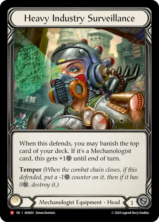 Heavy Industry Surveillance AIO003-RF - Armory Deck - Dash I/O - Flesh and blood card