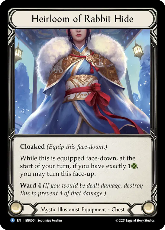 Heirloom of Rabbit Hide ENG004 - Enigma - Blitz Deck - Flesh and blood card