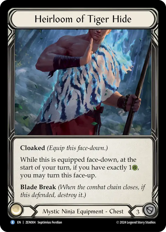Heirloom of Tiger Hide ZEN004 - Zen - Blitz Deck - Flesh and blood card