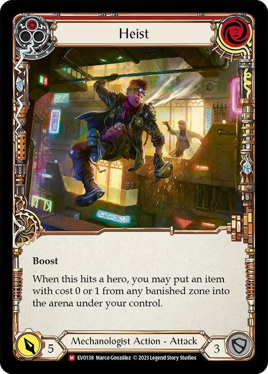 Heist RED EVO138 - Bright Lights - Flesh and blood card