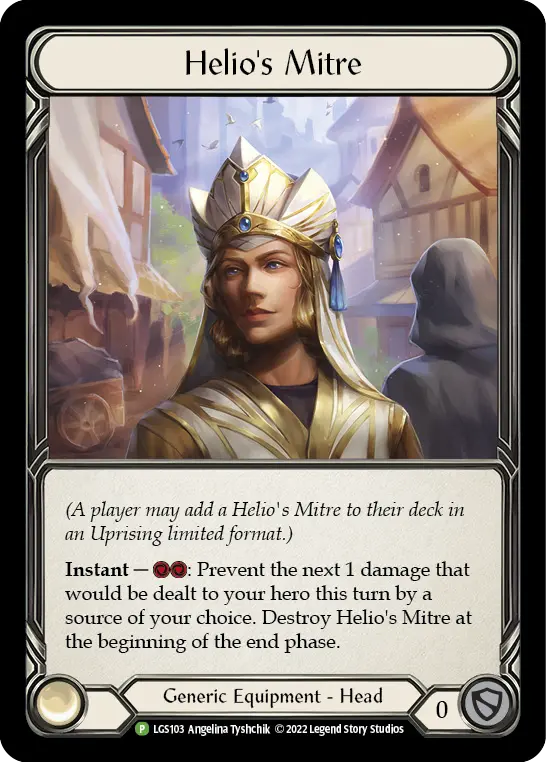 Helio's Mitre LGS103-RF - Pre-release - Uprising - Flesh and blood card