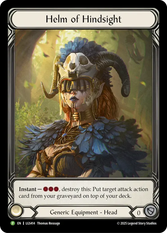 Helm of Hindsight LGS414-CF - Pre-release - Super Slam - Flesh and blood card